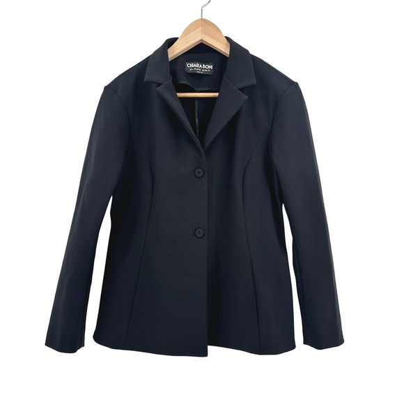 Chiara Boni La Petite Robe Jackets & Blazers - Chiara Boni La Petite Robe Black Stretch Blazer Jacket Made in Italy 48 / US S